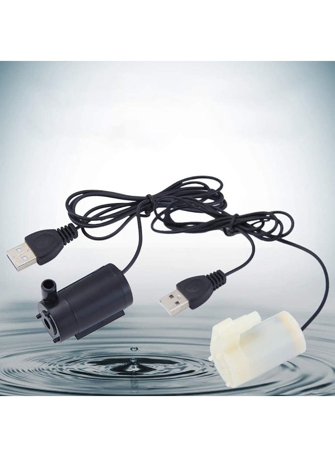 3V/5V/6V Micro Summercible Motor Pump，USB 1M Cable DC Mute Mini Water Garden House Hydroponic Horizontal White，一档 - Image 5